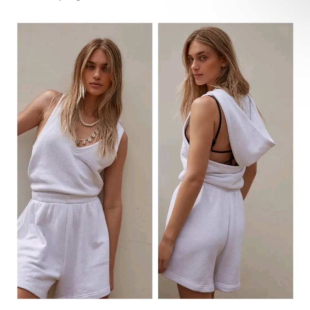NWOT Free People White Sleeveless Romper
